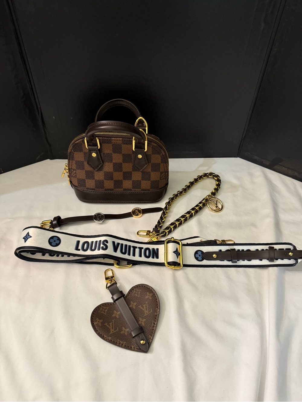 Inspired Brown Damier Ebene Mini Alma Crossbody with Straps